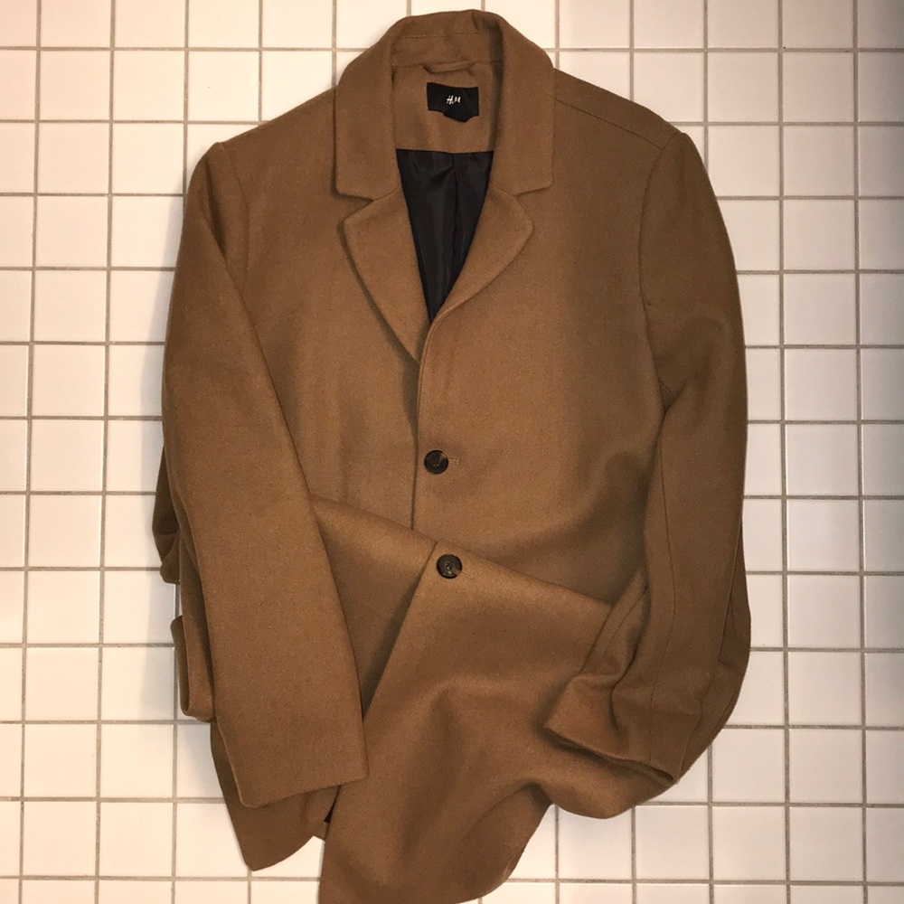 H&M Men’s Tan Long Peacoat